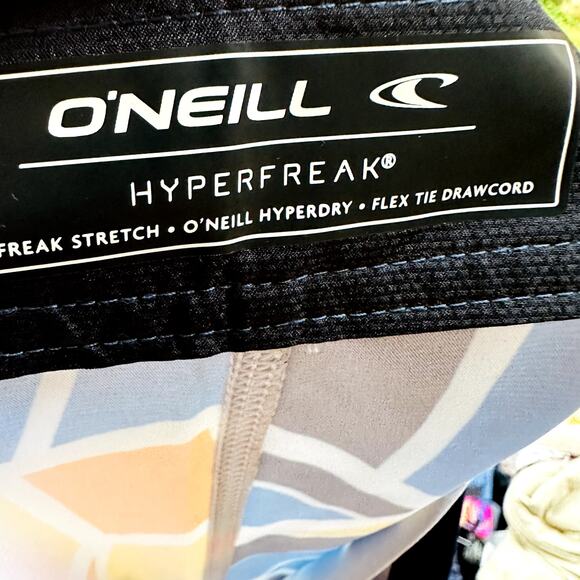 O'neill Hyperfreak Mens Multicolor Geometric Boardshorts Swim Trunks Size 40 NWT - Picture 5 of 6